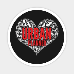 Urban planner Heart Shape Word Cloud Design product Magnet